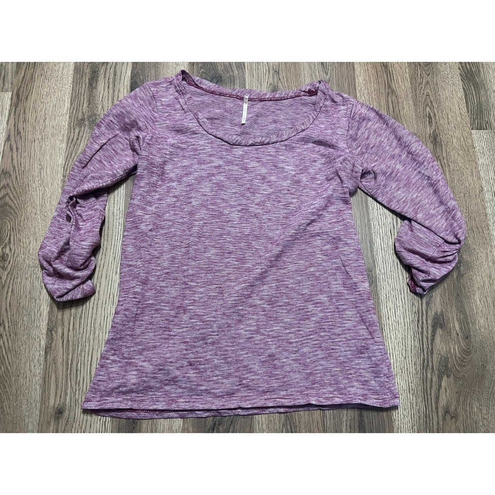 Nine 1 Eight Shirt, Women's Size Small, Red White, Striped, 3/4 Sleeve